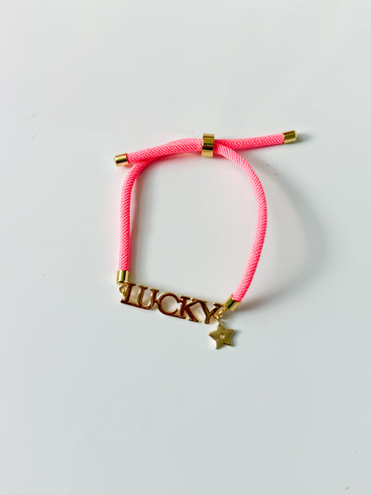 Lucky Bracelet (Electric Pink)